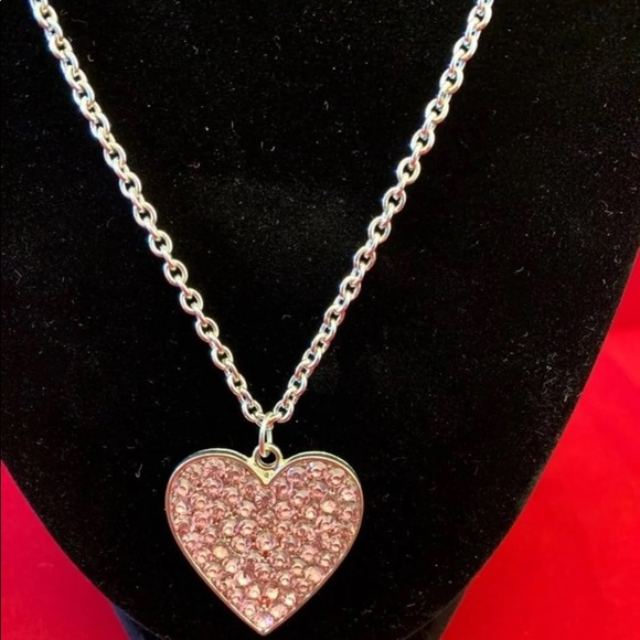 🔴 Pink heart pendant chain necklace - Picture 1 of 2